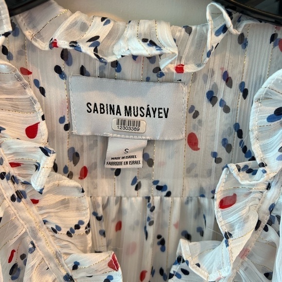 Sabina Musayev White Dot Sun Dress - Picture 8 of 16